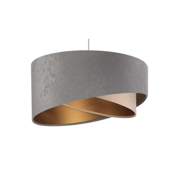 Pendelleuchte Hängeleuchte Kinga P Velours grey
