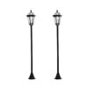 Outsunny Solar Gartenlaterne im 2er-Set schwarz 18