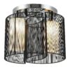 HOMCOM Deckenlampe 2-flammig schwarz 47