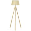 HOMCOM Stehleuchte hellbraun 67 x 67 x 138 (BxTxH)   Standleuchte Stehleuchte Wohnzimmerlampe Leselampe