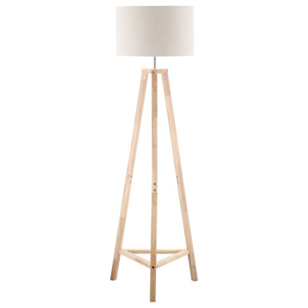 HOMCOM Stehleuchte mit Zylinder Lampenschirm creme 47L x 47B x 147H cm   Stehleuchte Stehlampe für Wohnzimmer Stehlampe Lampe Leuchte