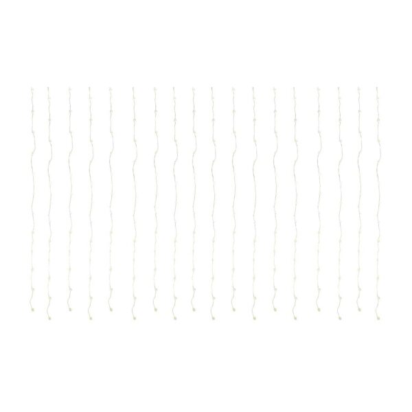 NORDIC HOME LED Vorhang warmweiß für Fenster & Türen Indoor & Outdoor