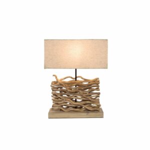 Tischleuchte Aberon Natur/Beige