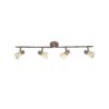 BRILLIANT Lampe Luca Spotrohr 4flg altkupfer/champagner   4x R50