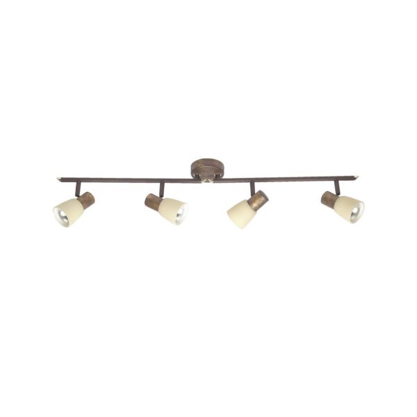 BRILLIANT Lampe Luca Spotrohr 4flg altkupfer/champagner   4x R50