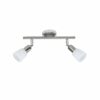 BRILLIANT Lampe Sofia Spotrohr 2flg eisen/chrom/weiß   2x D45