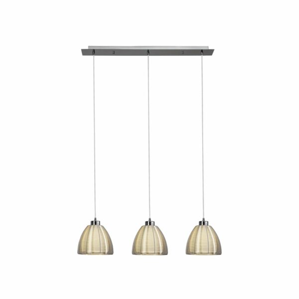 BRILLIANT Lampe Relax Pendelleuchte 3flg chrom/weiß   3x A60