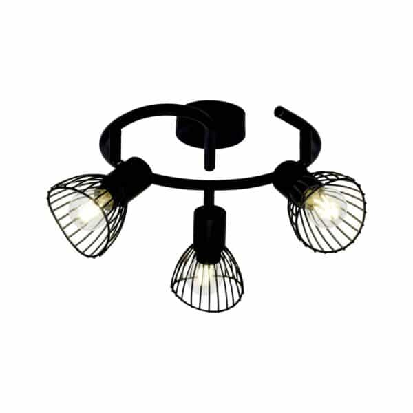 BRILLIANT Lampe Elhi Spotspirale 3flg schwarz   3x D45