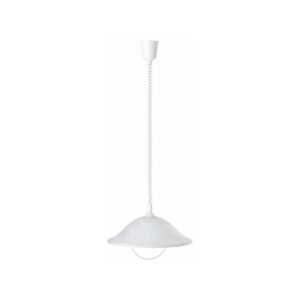 BRILLIANT Lampe Freya Pendelleuchte 41cm Rollizug weiß/weiß-alabaster   1x A60