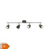 BRILLIANT Lampe Milano LED Spotrohr 4flg chrom/schwarz chrom   4x LED-PAR51