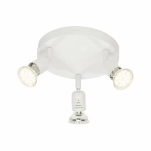 BRILLIANT Lampe Loona LED Spotrondell 3flg weiß   3x LED-PAR51