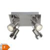 BRILLIANT Lampe Kassandra LED Spotplatte 4flg eisen/chrom   4x LED-PAR51
