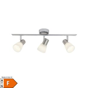 BRILLIANT Lampe Janna LED Spotrohr 3flg eisen/chrom/weiß   3x LED-Z45