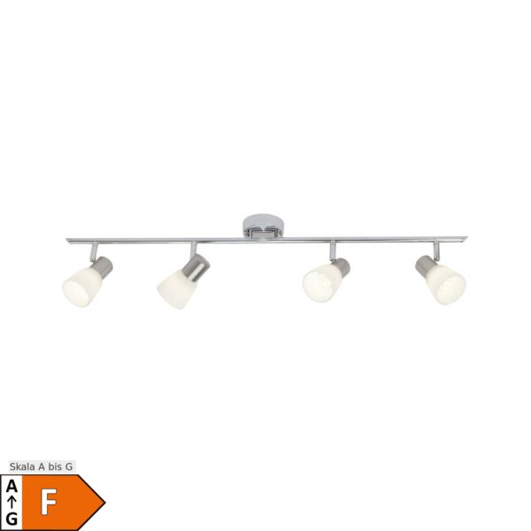 BRILLIANT Lampe Janna LED Spotrohr 4flg eisen/chrom/weiß   4x LED-Z45