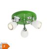 BRILLIANT Lampe Soccer LED Spotrondell 3flg weiß/grün-schwarz-weiß   3x LED-PAR51