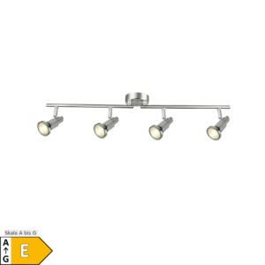 BRILLIANT Lampe Ryan LED Spotrohr 4flg eisen/chrom   4x LED-PAR51