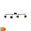 BRILLIANT Lampe Ina LED Spotrohr 4flg schwarz/chrom   4x LED-PAR51