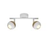 BRILLIANT Lampe Scan LED Spotrohr 2flg weiß/holz hell   2x LED-PAR51