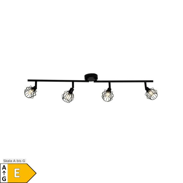 BRILLIANT Lampe Noris LED Spotrohr 4flg schwarz   4x LED-T14
