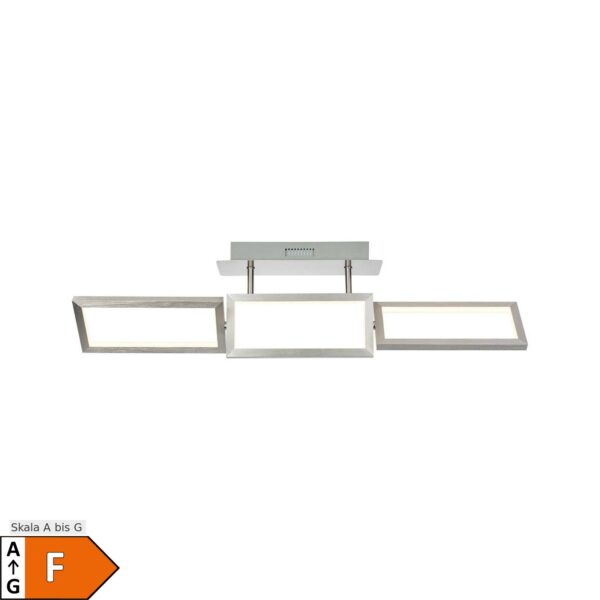 BRILLIANT Lampe Tunar LED Deckenleuchte 3flg alu   1x 30W LED integriert