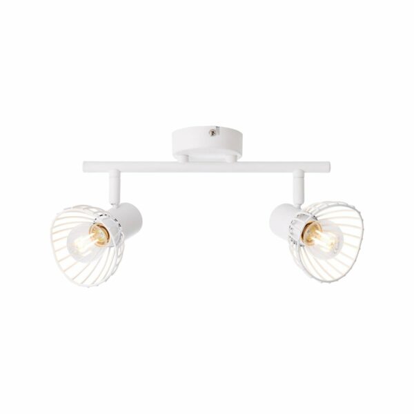 BRILLIANT Lampe Elhi Spotrohr 2flg weiß   2x D45