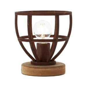 BRILLIANT Lampe Matrix Wood Tischleuchte 18cm rostfarbend   1x A60