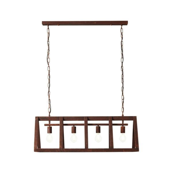 BRILLIANT Lampe Matrix Pendelleuchte 4flg rostfarbend   4x A60