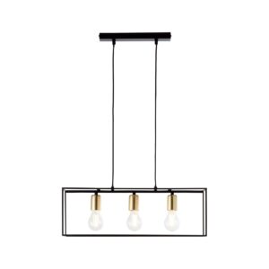 BRILLIANT Lampe Arica Pendelleuchte 3flg schwarz/messing   3x A60