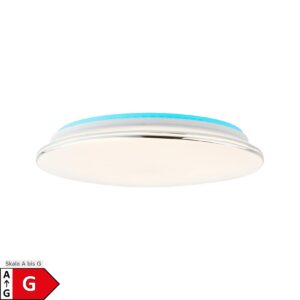 BRILLIANT Lampe Edna LED Deckenleuchte 40cm weiß/chrom   1x 24W LED integriert