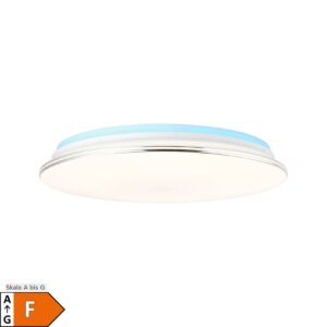 BRILLIANT Lampe Edna LED Deckenleuchte 50cm weiß/chrom   1x 32W LED integriert