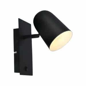 BRILLIANT Lampe Ayr Wandspot Schalter schwarz matt   1x D45