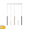 BRILLIANT Lampe Cembalo LED Pendelleuchte 5flg alu/schwarz/braun   5x 4W LED integriert
