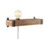 BRILLIANT Lampe Woodhill Wandleuchte mit Zuleitung und Schalter antik/schwarz   1x A60