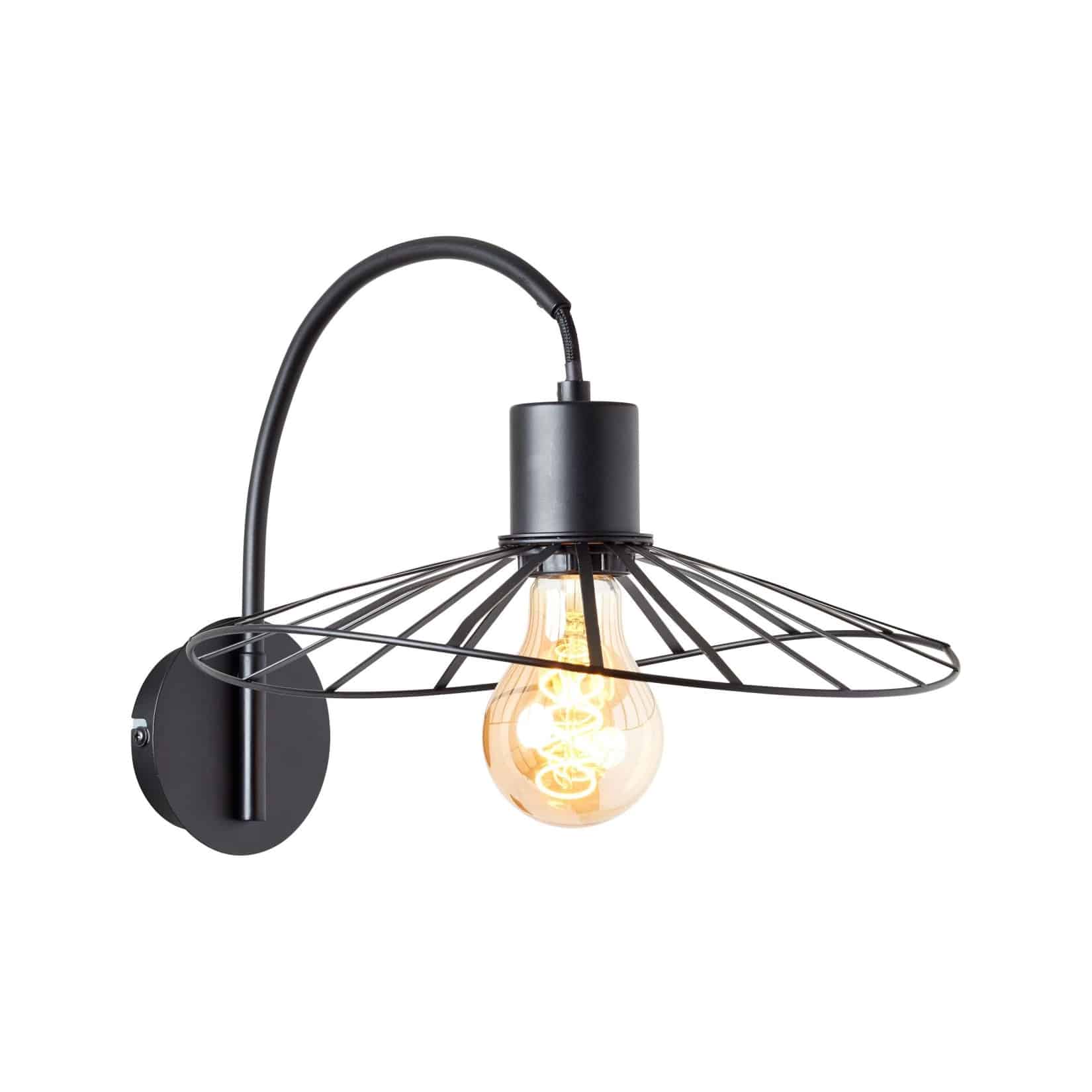 BRILLIANT Lampe, Leika Wandleuchte schwarz matt, 1x A60, E27, 52W, Für  LED-Leuchtmittel geeignet kaufen bei