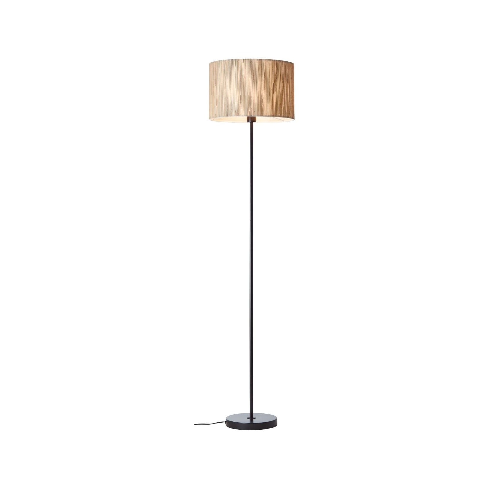 1x Mit Wimea 52W, Standleuchte kaufen schwarz/natur, bei BRILLIANT Fußschalter A60, E27, Lampe,