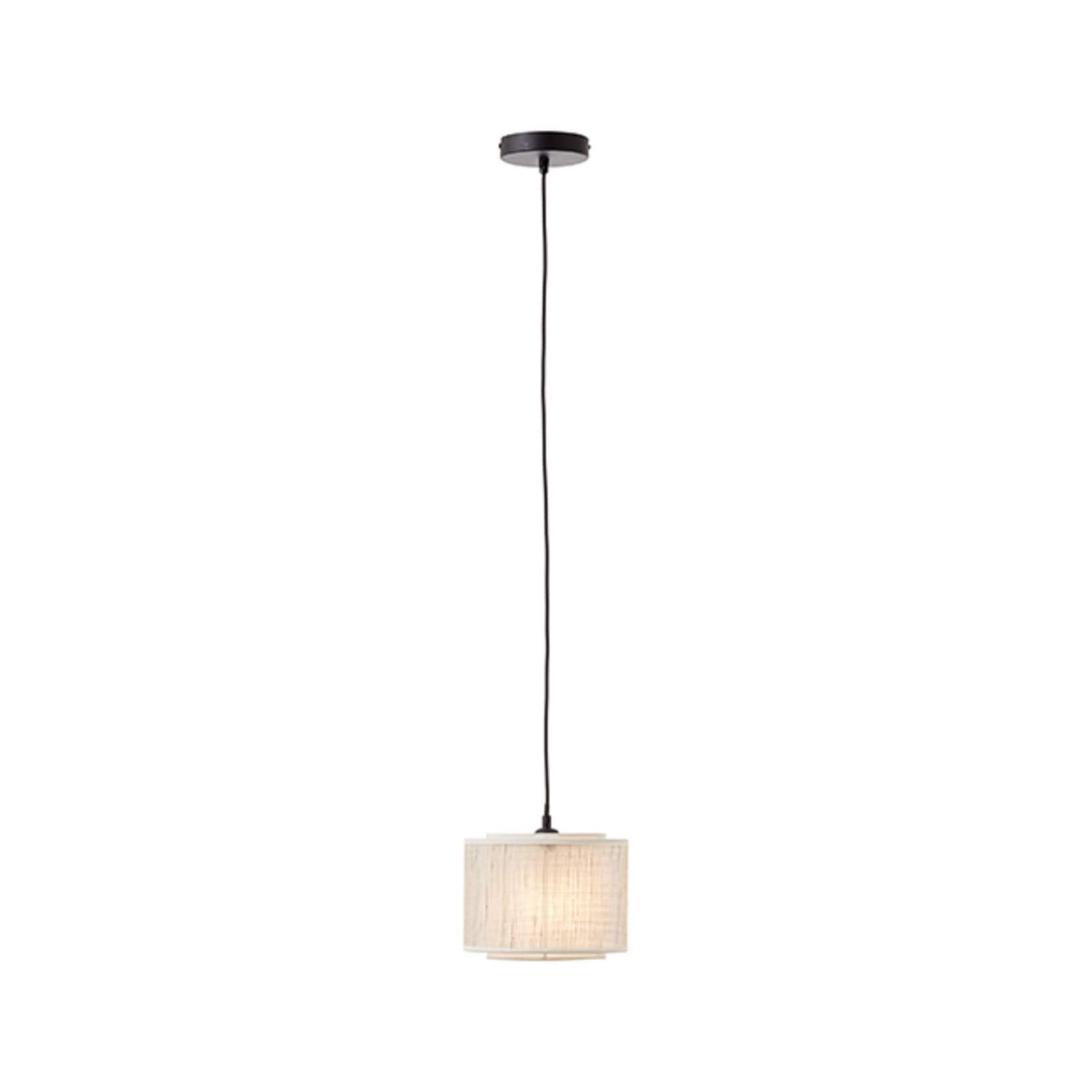 BRILLIANT Lampe, Odar Pendelleuchte 22cm schwarz/beige, 1x A60, E27, 42W,  Kabel kürzbar / in der Höhe einstellbar kaufen bei