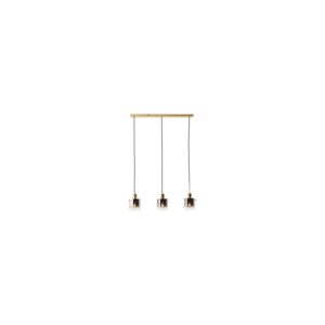 BRILLIANT Osaki Pendelleuchte 3flg gold/rauchglas   3x A60