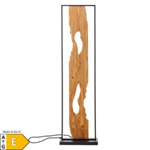 Brilliant LED Standleuchte 120cm Stehlampe Holz / Schwarz