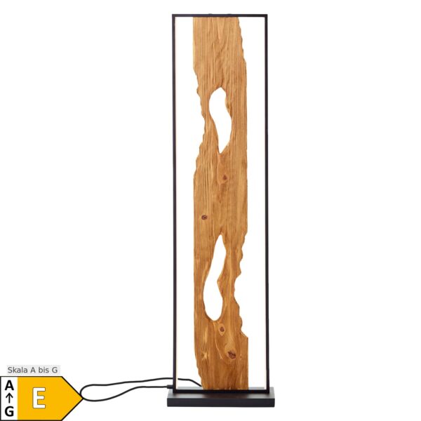 Brilliant LED Standleuchte 120cm Stehlampe Holz / Schwarz