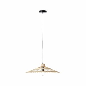 BRILLIANT Pirae Pendelleuchte 1flg schwarz/natur Innenleuchten