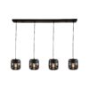 BRILLIANT Crosstown Pendelleuchte 4flg holz dunkel/schwarz Innenleuchten