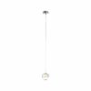 BRILLIANT Rafa LED Pendelleuchte 1flg chrom/rauchglas Innenleuchten