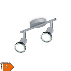 LED Deckenleuchte schwenkbar GU10 Metall 2-flammig