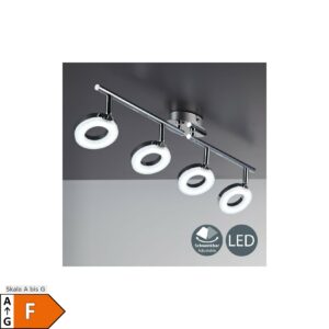LED Decken-Leuchte Chrom Spot drehbar 4-flammig
