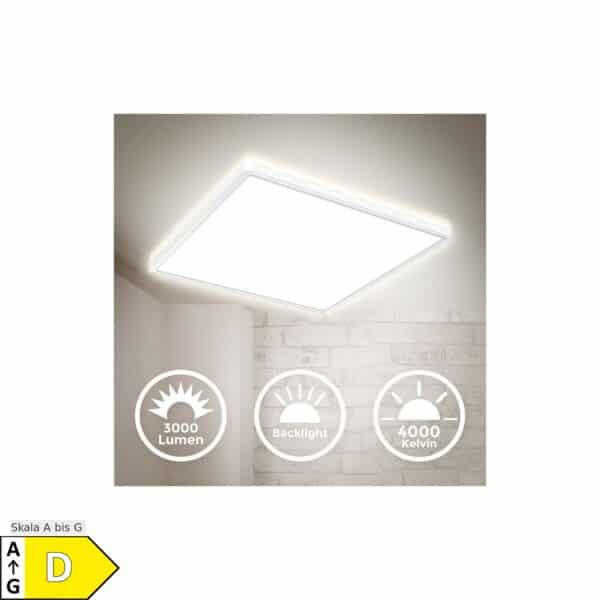 LED Panel Deckenlampe dimmbar ultraflach weiß