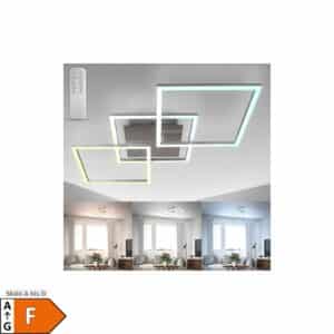 LED Deckenlampe dimmbar CCT chrom-alu 20W Timer