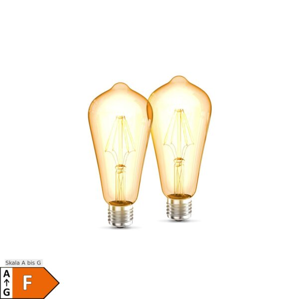 2x LED Leuchtmittel Vintage Filament E27 4W