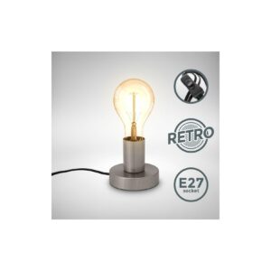Retro Tischlampe Vintage Edison E27 matt-nickel