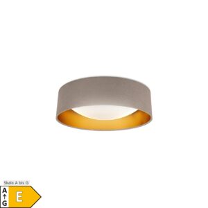 LED Deckenlampe Glitzer Textil18W taupe-gold