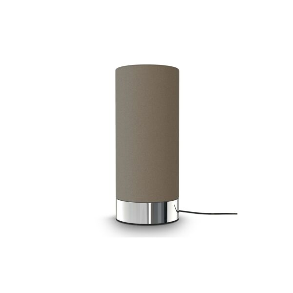 Tischleuchte Stoff Touchlampe dimmbar taupe